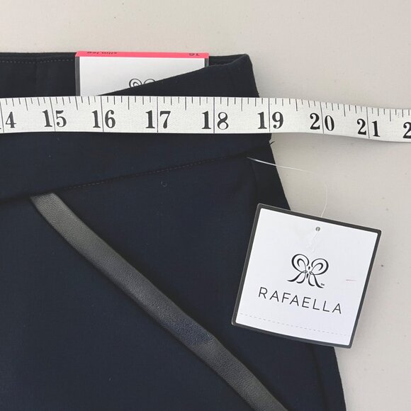 Rafaella Womens Size 16 Slim Leg Black Comfort Fit Pull-On Pants Stretch NWT's - Picture 9 of 13